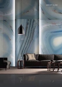 marble pattern glass wall cladding